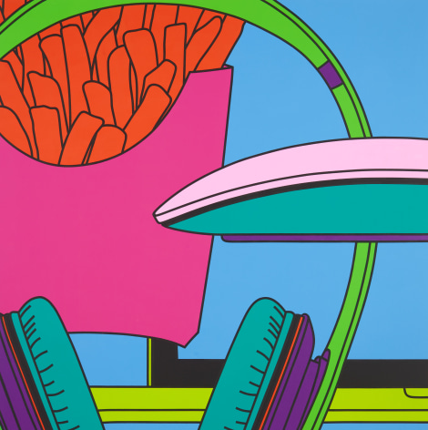Michael Craig-Martin Untitled (chips and headphones), 2023