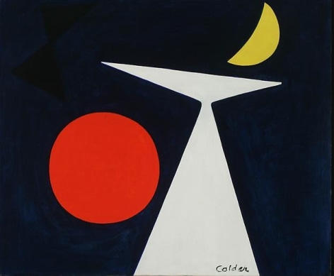 Alexander Calder A Manhattan (On a blue ground)
