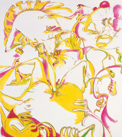 Sue Williams, Purple, Green and Yellow, 1997