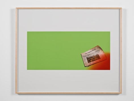 Larry Johnson, Untitled Green Screen Memory (Fires Still Rage), 2010