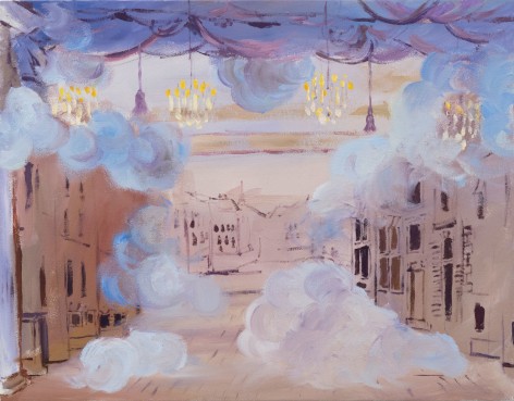 Karen Kilimnik, the theater of the gods, 2015