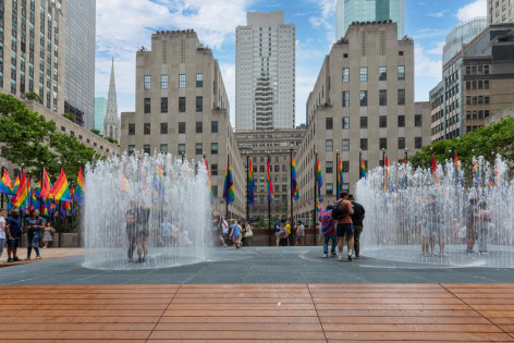 Installation view: Jeppe Hein,&nbsp;Changing Spaces&nbsp;at Rockefeller Center, June 21 &ndash; October 14, 2022 &copy; Studio Jeppe Hein, Courtesy the artist; Rockefeller Center; 303 Gallery, New York; and K&Ouml;NIG GALERIE, Berlin. Photos by Anna Morgowicz.