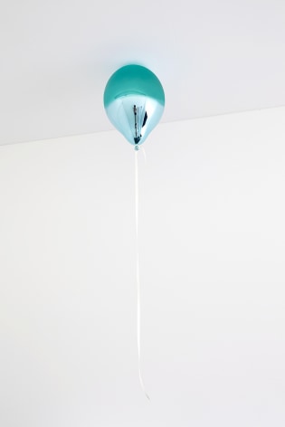 Jeppe Hein, Dark Turquoise and Light Blue Mirror Balloon