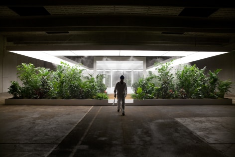 Installation view of Doug Aitken, The Garden 2017.