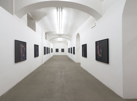 Sam Falls, Exhibition view: Fondazione Giulinai, Rome, 2015. Photo: Giorgio Benni