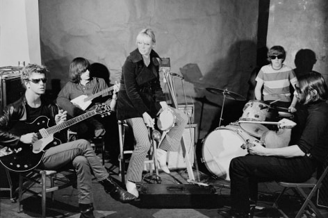 Stephen Shore, Lou Reed, Sterling Morrison, Nico, Ari, Moe Tucker, John Cale, The Factory, NYC, 1965-1967