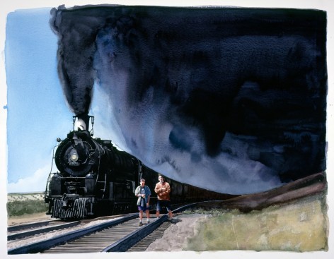 Tim Gardner, Untitled (Nick and Sto with Train), 1999
