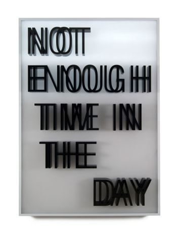 Doug Aitken, NOT ENOUGH TIME IN THE DAY (lightbox), 2013
