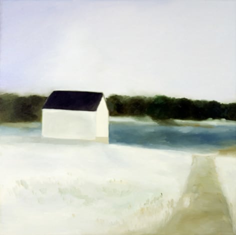 Maureen Gallace, House on a Winter Lake, Newtown CT, 1996