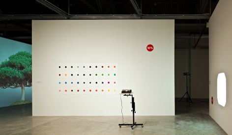 Ceal Floyer, Installation view: Auto Focus, Museum of Contemporary Art North Miami. 2010