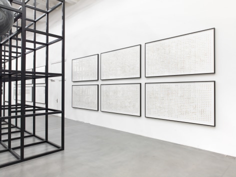Installation view: Alicja Kwade, LinienLand, Haus Konstruktiv, Zurich, 2018. Photo: Roman M&auml;rz
