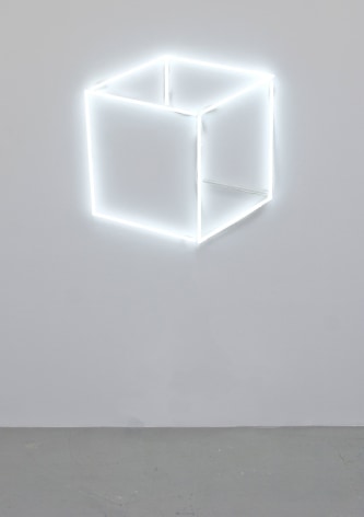 Jeppe Hein, Neon Cube Perspective (Neon Cube 2D), 2013
