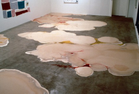 Installation view: Ashley King, Lauren Szold, Sue Williams, 303 Gallery, 1992