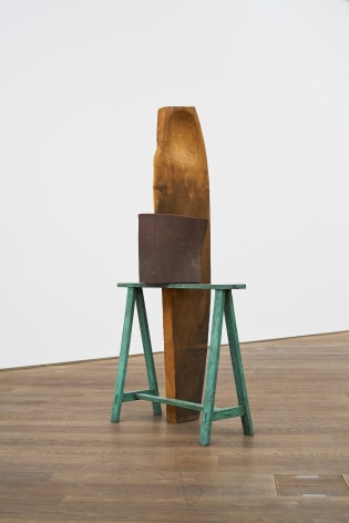 Katinka Bock,&nbsp;A And I,&nbsp;2013, Oak wood, steel, ceramic, bronze, fabric