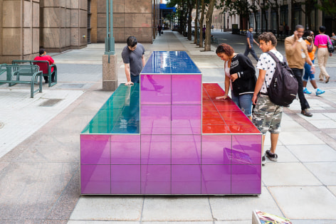 Sam Falls, Installation view: Light Over Time, Public Art Fund, New York, 2014