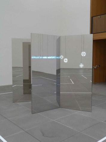 Jeppe Hein, Installation view: 1 X MUSEUM, 10 X ROOMS, 1 X WORKS, Neues Museum N&uuml;rnberg, Germany, 2010
