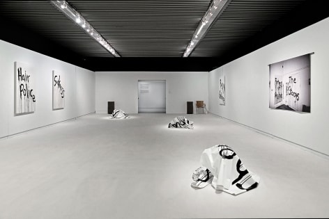 Kim Gordon - Design Office, Installation view: Noise Name Paintings and Sculptures of Rock Bands That Are Broken Up, Benaki Museum, Athens, 2015