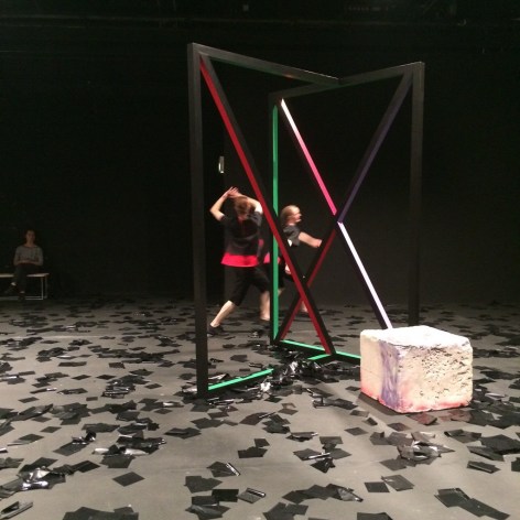 Eva Rothschild &amp; Joe Moran, Installation view: fig-2. 23/50, ICA Studio, Institute of Contemporary Arts, London, 2015