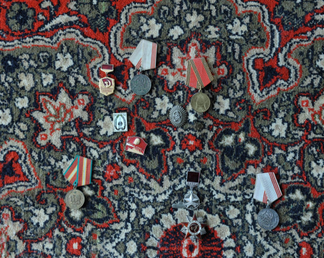 Stephen Shore, Isaak Bakmayev's Medals, Berdichev, Ukraine, July 29, 2012