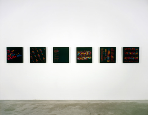Larry Johnson, Installation view: 303 Gallery, 1989