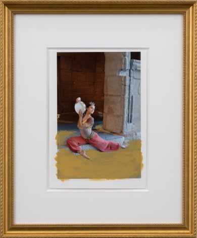 Karen Kilimnik, the gypsy beggar, at the bazzaar temple Marrakech