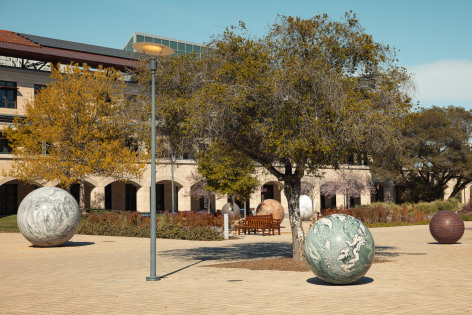 Installation view, Alicja Kwade, Pars pro Toto, Stanford University: Stanford, CA, 2021.