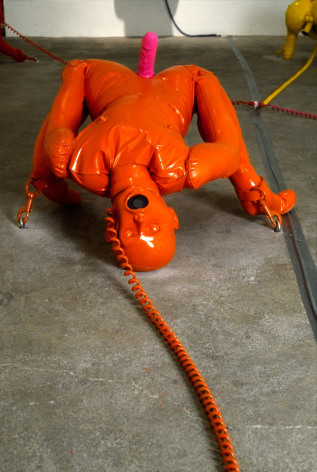 Vito Acconci, Home Entertainment Center, (floor orange male), 1991