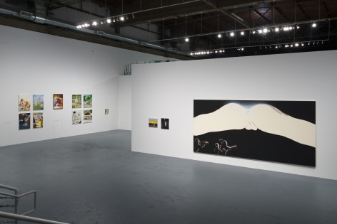 Installation view of Tala Madani: Biscuits, September 10 , 2022 &ndash; February 19 , 2023 at The Geffen Contemporary at MOCA. Courtesy of The Museum of Contemporary Art (MOCA). Photo by Jeff McLane.