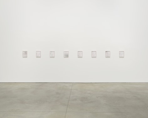 Installation view:&nbsp;Jacob Kassay, Chelsea, 303 Gallery, New York, 2024. Photo: Justin Craun