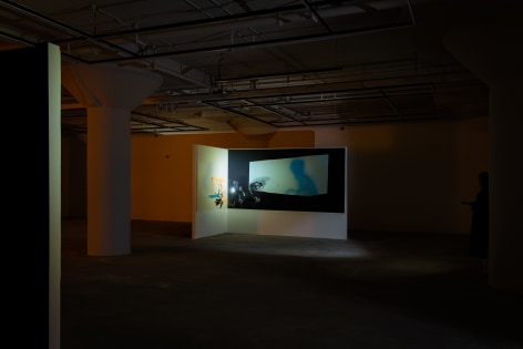 Installation view: Tala Madani,&nbsp;It Was as if the Shadows Were Lit Up, Longlati Foundation, Shanghai,2021