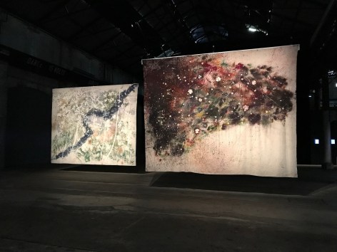 Sam Falls, Exhibition view: 21st Sydney Biennial, Carriageworks, Sydney, 2018
