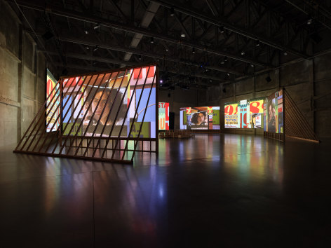 Installation view of Lightscape by Doug Aitken at Marciano Art Foundation., Image courtesy of Marciano Art Foundation.