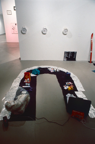 Karen Kilimnik, Fun of Travel, 1992, Installation view: ICA Philadelphia, 1992