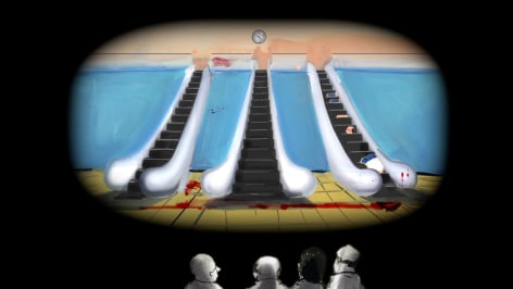 Tala Madani, The Audience, 2018