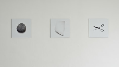 Ceal Floyer, Rock-Paper-Scissors, 2013, Installation view: K&ouml;lnischer Kunstverein, K&ouml;ln, 2013