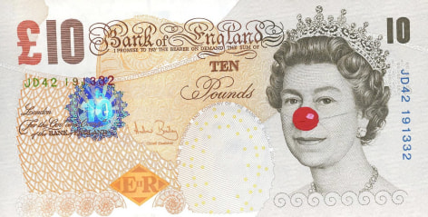 Hans-Peter Feldmann, Pfundnote mit roter Nase