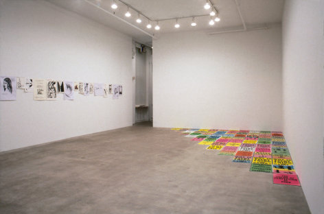 Karen Kilimnik, Raymond Pettibon, Allen Ruppersberg, Installation view: 303 Gallery, New York, 1991