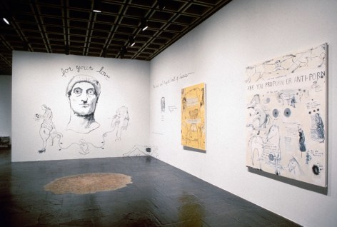 Sue Williams, Installation view: 1993 Biennial Exhibition, Whitney Museum of American Art, New York