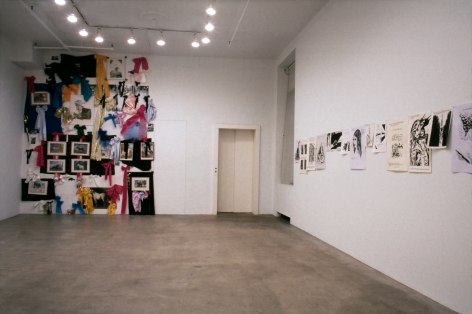 Karen Kilimnik, Raymond Pettibon, Allen Ruppersberg, Installation view: 303 Gallery, New York, 1991