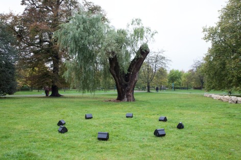 Kristin Oppenheim, Where Did You Sleep Last Night?, 2013, Frieze Sculpture Park 2014