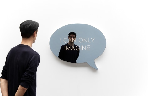 Jeppe Hein, I CAN ONLY IMAGINE (speech bubble)