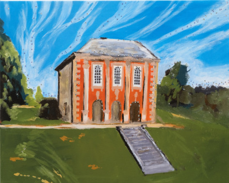 Karen Kilimnik, a jewel box of a royal folly library, 2019