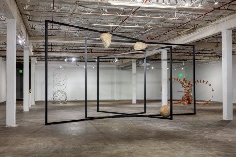 Installation view: Alicja Kwade, Moving in Glances, Dallas Contemporary, TX, Photo:&nbsp;Todora Photography LLC
