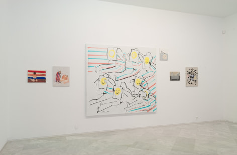 Installation view: Tala Madani, Rear Projection, Centro Andaluz de Arte Contempor&aacute;neo, Seville, 2014