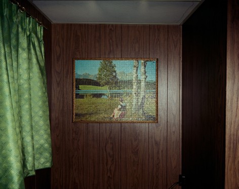 Stephen Shore, Ashland, Wisconsin, Jig-Saw Puzzle in Cabin #8, Beach Motel, July 9, 1973