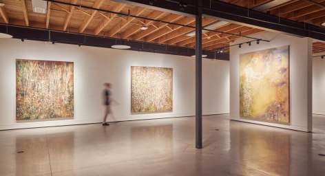 Installation view: Sam Falls, Nothing Without Nature, Cookie Factory Denver, 2025. Photo: Third Dune Productions.