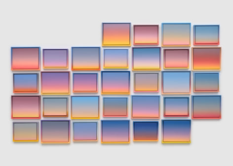 Rob Pruitt, A Month of Sunsets (January 2025) (Joshua Tree)