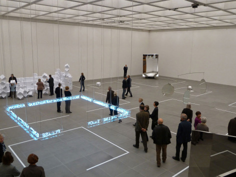 Jeppe Hein, Please cross the line, 2010, Installation view: 1 X MUSEUM, 10 X ROOMS, 1 X WORKS, Neues Museum N&uuml;rnberg