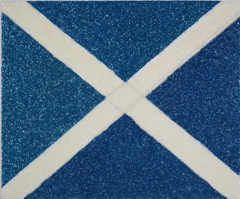 Karen Kilimnik, My Judith Leiber bag, the flag of Scotland, the Saltire cross of St. Andrew, 2012