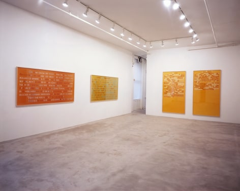 Larry Johnson, Installation view: 303 Gallery, New York, 1989